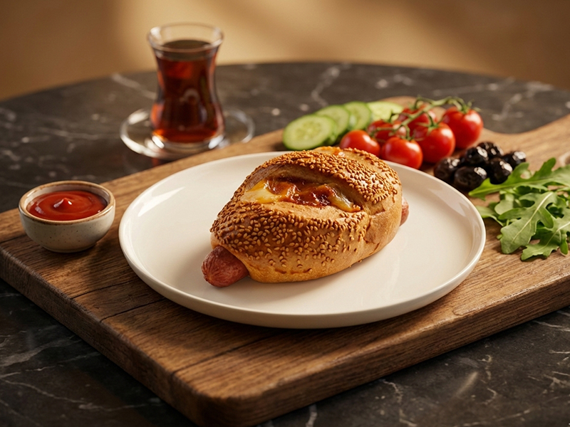 Sosisli Kaşarlı Poğaça